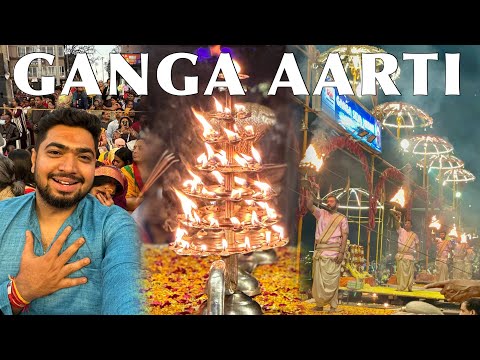 GANGA AARTI VARANASI | BANARAS GHAT AARTI | Holy River Ganges Hindu Worship Ritual | Exploring Ghats