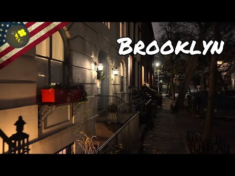 Brooklyn Heights at Night | 4K Virtual Walking Tour with Stunning Views"