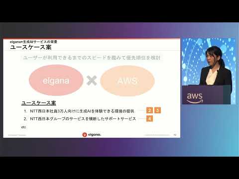 10/31 AWS AI Day | AI-T1-01: NTT西日本社員3万人に届けたelgana×生成AI ~ ユーザー価値向上のための挑戦