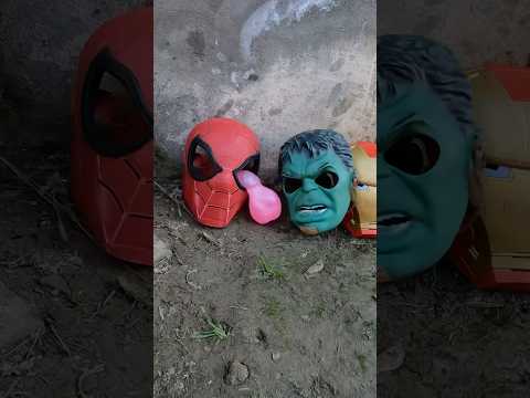 Thanos throw power balloon or spiderman hulksmash and ironman