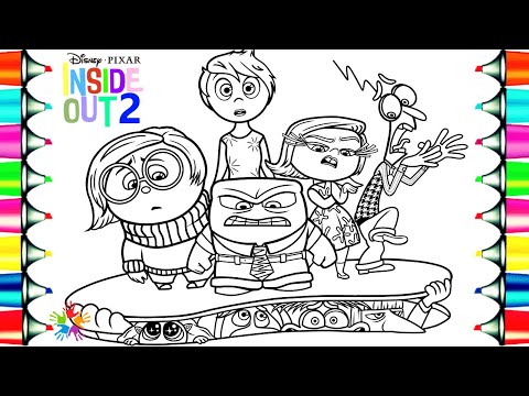 Inside Out 2 Coloring Pages / How to Color All the main Characters / NCS Music