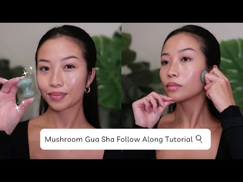 Mushroom shaped Gua Sha follow along tutorial