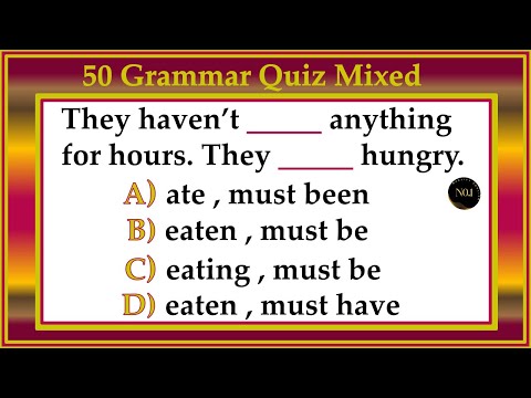 50 Quiz - English All Tenses Mixed Test | Verb Tenses in English | No.1 Quality English