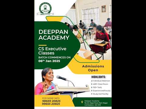 New Batch Commences on 6th January 2025 #cmainteraccounts #deeppanacademy #cmainterclass #newbatch