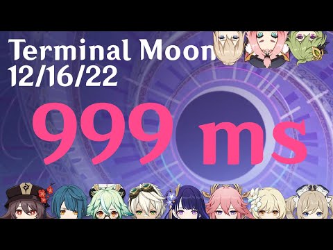 Genshin Impact - 36 star Spiral Abyss - Terminal Moon 12/16/22 (feat. Crippling Lag)