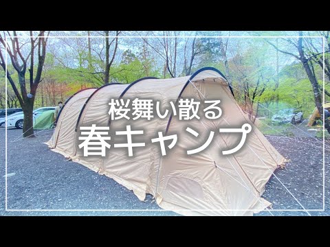 【カマボコテント3M】#17 桜の花びらと雨が舞い散るキャンプ