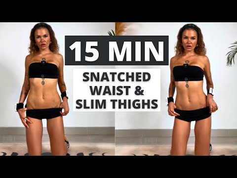 15 Minute Hourglass Figure Workout | Slim Waist & Thighs | No-Repeat Pilates (No Equipment)