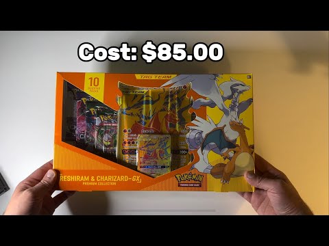 Pokemon Card ASMR - Reshiram & Charizard-GX Premium Collection