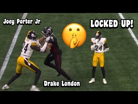 Joey Porter Jr ‘LOCKED UP’ Drake London 😳 (WR Vs CB) Steelers vs Falcons 2024 highlights