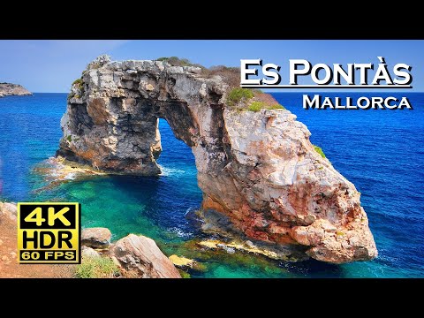 Es Pontàs Mallorca Beach Walk Cala Santanyí 4K 60fps HDR  Walking Tour 💖 Balearic Islands 👀 Spain 🇪🇸