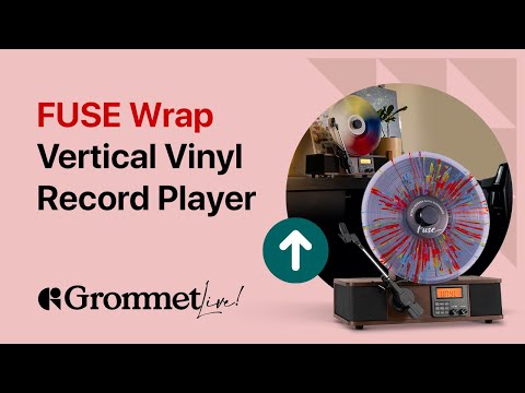 Rediscover Vinyl with A Modern Twist with Fuse Wrap Vertical Vinyl Record Player | Grommet Live