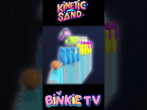 Colors and Numbers Learn With Kinetic Sand Bowling Ball Jumping Adventure  #kineticsand