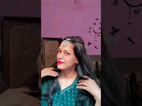 Easy Wedding hairstyle with mangtika for lahenga/Saree #shorts #hairstyle #hairtutorial #hair #howto