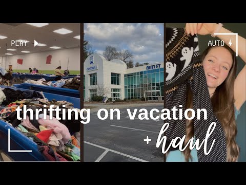 Thrifting At The Bins On Vacation + Thrift Haul | Goodwill Outlet Asheville, NC