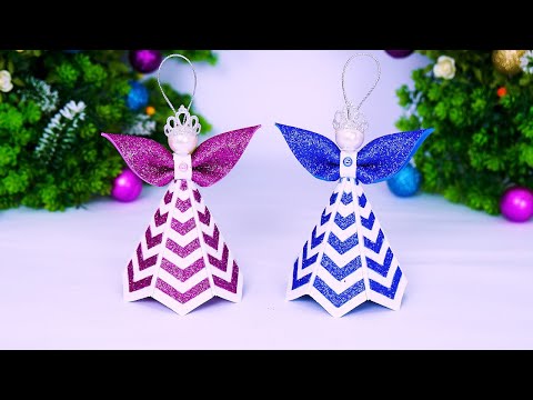 Beautiful DIY Christmas Angels😇Tree Decoration Ornaments🎄Manualidades👼ÁNGEL de Navidad