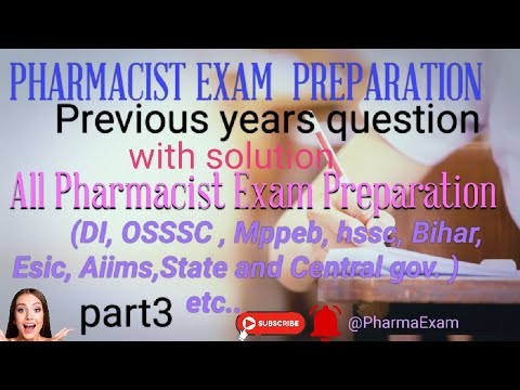 Pharmacist previous years question /ImportantMCQs #pharmacistexampreparation #pharmacist #aiims #di