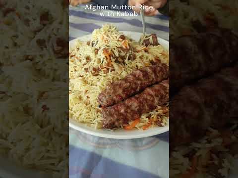 Afghan mutton rice with kebab | Afghani Pulao |Meat  #tastyfood #meat #tasty #viral #shorts