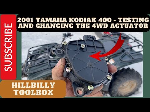 2001 Yamaha Kodiak 400 - Testing the shift signal and changing the 4wd actuator #atv