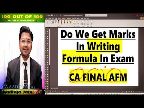 Do You Get Marks for Writing Formulas in CA Final AFM Exam?