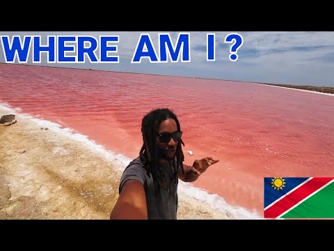 AMERICAN 🇺🇸 FINDS MYSTERIOUS PINK LAKE WALVIS BAY NAMIBIA| AFRICA