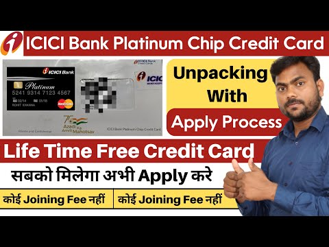 ICICI bank lifetime free credit card apply & Unpacking | icici platinum credit card