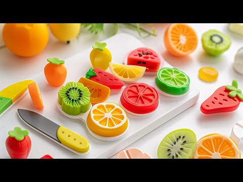 Satisfying Video | Cutting Plastic Fruits and Vegetables ASMR | Relaxing Video ASMR