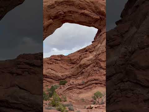 Hiking to South Window Arch in Arches National Park near Moab Utah #Shorts