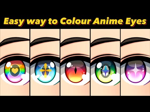 🌈 How i Colour Anime Eyes step by step 💜