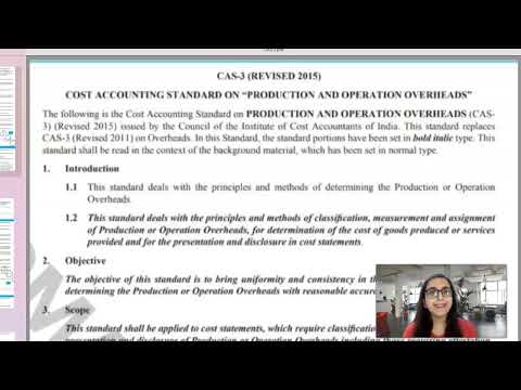 CAS 3: PRODUCTION & OPERATION OVERHEADS | CMA FINAL | COST AND MANAGEMENT AUDIT | PAPER-17 | GROUP 4