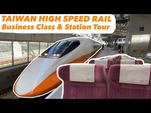 High-speed Train in Taiwan - Experiencing BUSINESS CLASS & Walking around STATION｜圓 Ben 是隻熊