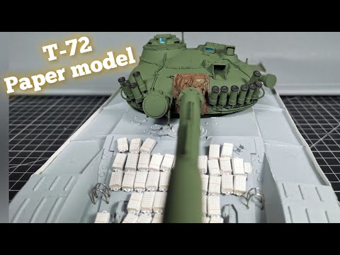 #13 T-72 paper model (part 13) Angraf model kartonowy