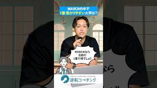 【MARCHの中で1番受かりやすい大学はどこ？】#大学受験 #逆転コーチング #MARCH #早慶 #早稲田大学 #慶應義塾大学 #明治大学 #青山学院大学 #立教大学 #中央大学 #法政大学