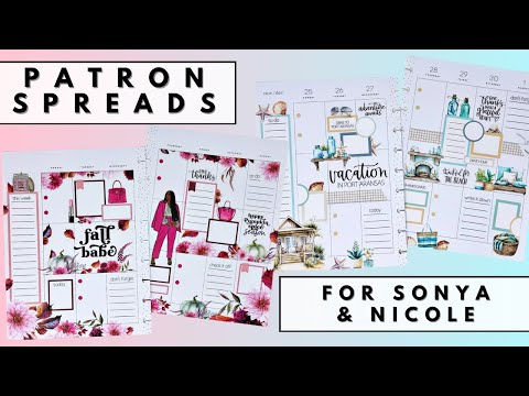 PLAN WITH ME | PATRON SPREADS FOR SONYA & NICOLE | THE HAPPY PLANNER