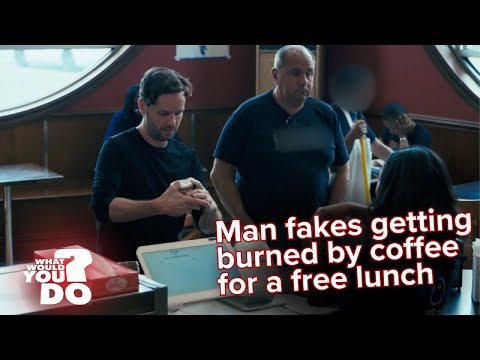 Hot coffee scammer tries to get free food