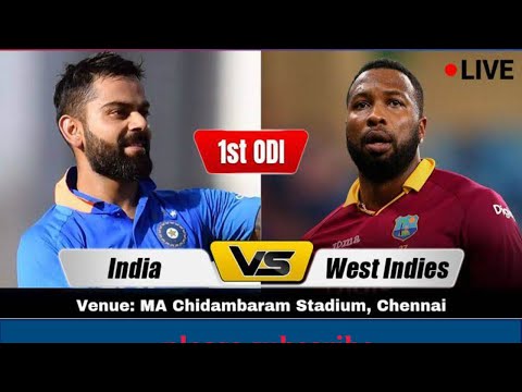 IND VS WI 1st ODI Match Live Scores updating