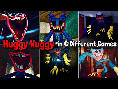 Poppy Playtime Chapter 3: Nightmare Huggy Wuggy VS 6 Different Fammade Game Huggy Wuggy JUMPSCARES