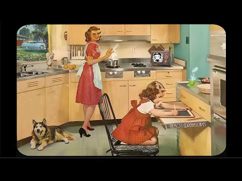 Remembering your past life from the 50s (oldies music playing in another room, cooking sounds) ASMR