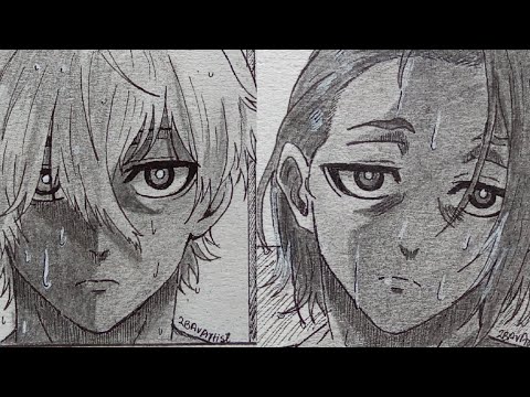 how to draw Nagi seishiro and reo mikage (from blue lock)|2ba vArtist (Anime sketch)