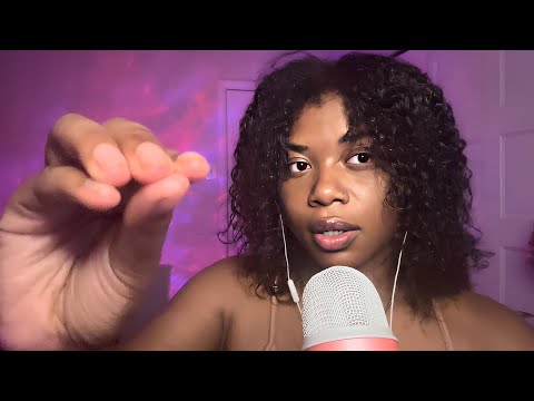 ASMR mouth sounds + hand plucking (200% sensitivityyy) tingly tingly tingly 👂🏾🤫😴