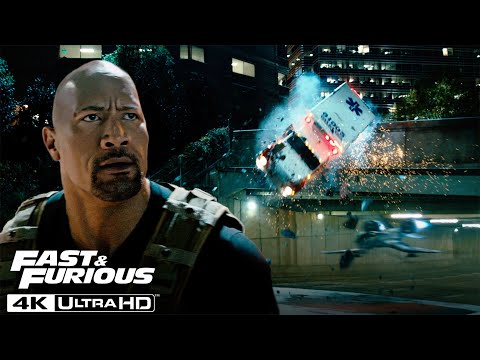 Furious 7 | Hobbs Destroys a Drone with an Ambulance