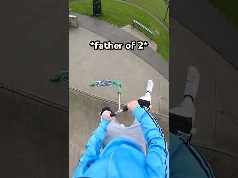 is your dad as cool as me?🤔 #scooterdad #skatepark #challenge #scooter