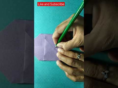 Easy Paper envelope with heart lock | valentines day craft | #shorts #youtubetrending