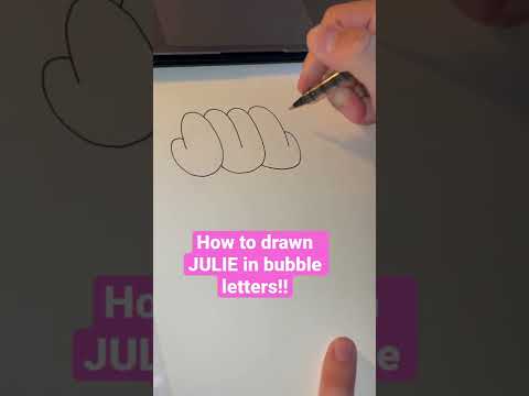 How to Draw Bubble Letters #shorts #drawing