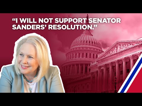 Sen. Gillibrand on Sanders' Anti-Israel Resolutions