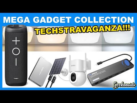 Mega Gadget Collection - Wireless Speaker - Display Adapter - Security Camera