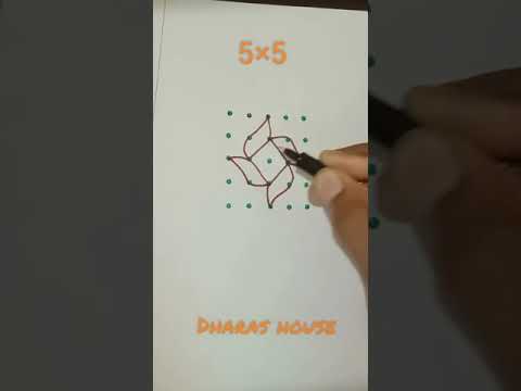 small pulli kolam||5×5dots rangoli||dharas house||#shorts