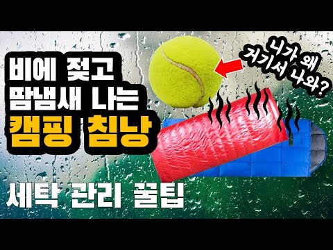 침낭 세탁 관리 꿀팁 | 1년에 한번은 꼭 하세요 | 테니스공의 비밀 | 캠핑장비 | 캠핑용품 세탁 건조 관리