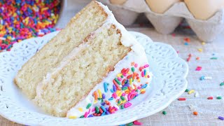 The BOMB Vanilla Cake Recipe From-Scratch! ((So Fluffy!))