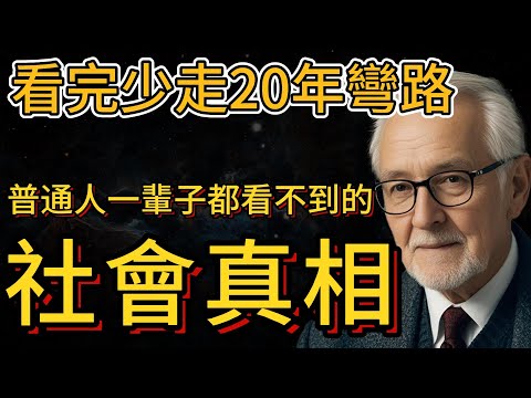 看完少走20年彎路，普通人一輩子都看不到的社會真相（刷到視頻一定不能錯過）