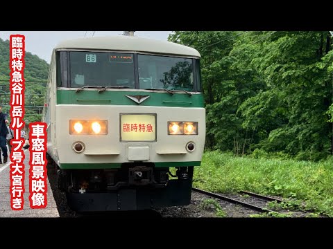 臨時特急谷川岳ループ号大宮行き国鉄185系越後湯沢〜大宮 車窓風景映像